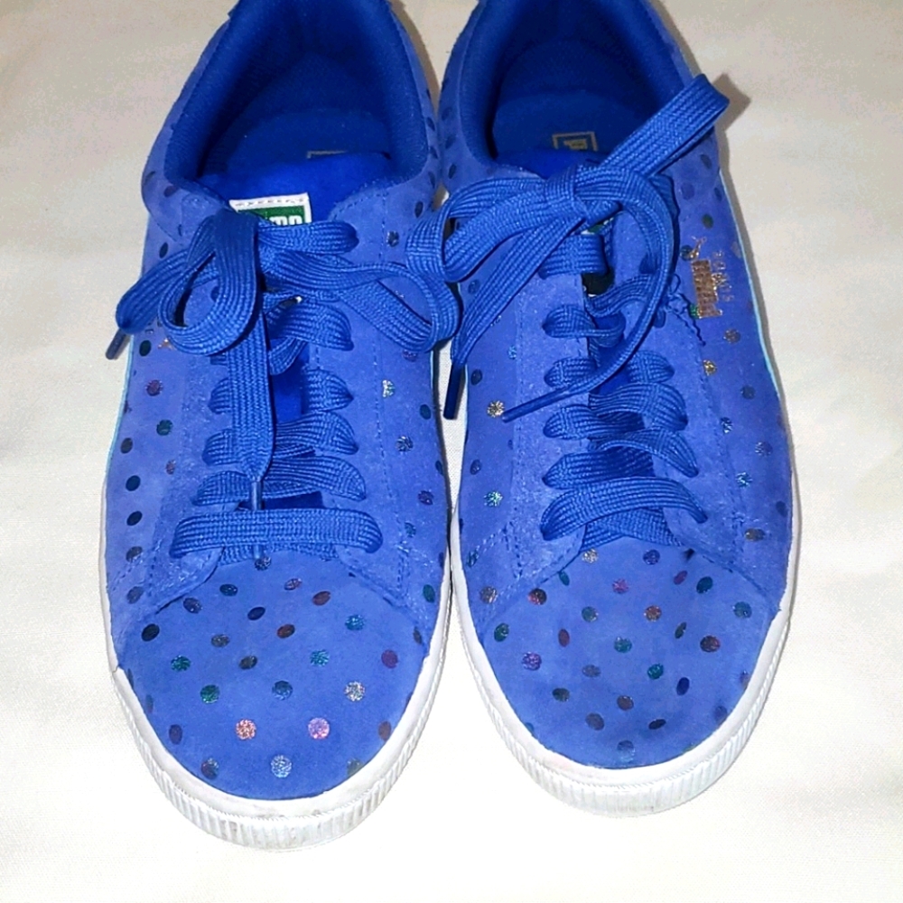 Puma Blue Polka Dot Women's Shoes